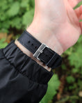 Load image into Gallery viewer, The Saltburn Sailcloth Watch Strap - Black / Black