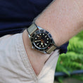 Load image into Gallery viewer, The Saltburn Sailcloth Watch Strap - Khaki / Black