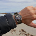 Load image into Gallery viewer, The Ryedale Ribbed Nylon Watch Strap - Army Green
