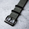 Load image into Gallery viewer, The Ryedale Ribbed Nylon Watch Strap - Grey