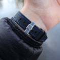 Load image into Gallery viewer, Omega X Swatch Moonswatch Fitted Strap - Black & Blue