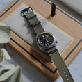 Load image into Gallery viewer, The Ryedale Ribbed Nylon Watch Strap - Army Green