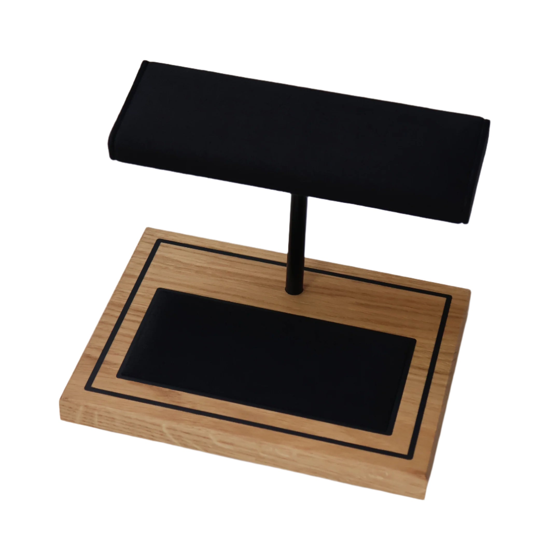 The Foxton Watch Stand MKII - Charbon Black & European White Oak