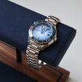 Load image into Gallery viewer, The Foxton Watch Stand MKII - Marine Blue & American Black Walnut