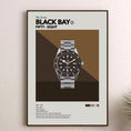 Load image into Gallery viewer, 'The Iconic' Watch Print Series - Tudor Black Bay Fifty-Eight, Black