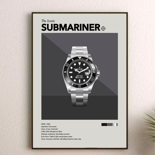 'The Iconic' Watch Print Series - Rolex Submariner, Date