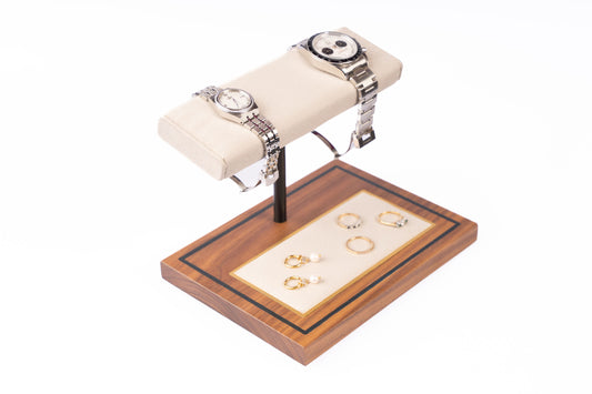 The Foxton Watch Stand - Stone Grey & American Black Walnut
