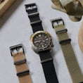 Load image into Gallery viewer, The Ryedale Ribbed Nylon Watch Strap - Black
