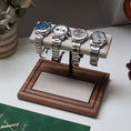 Load image into Gallery viewer, The Foxton Watch Stand MKII - Stone Grey & American Black Walnut
