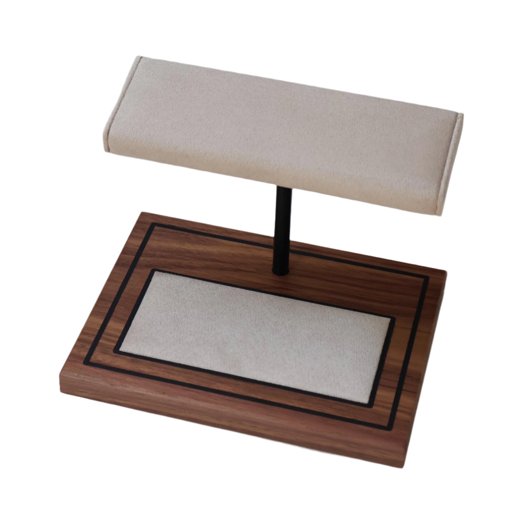 The Foxton Watch Stand MKII - Stone Grey & American Black Walnut