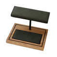 Load image into Gallery viewer, The Foxton Watch Stand MKII - Forest Green & European White Oak
