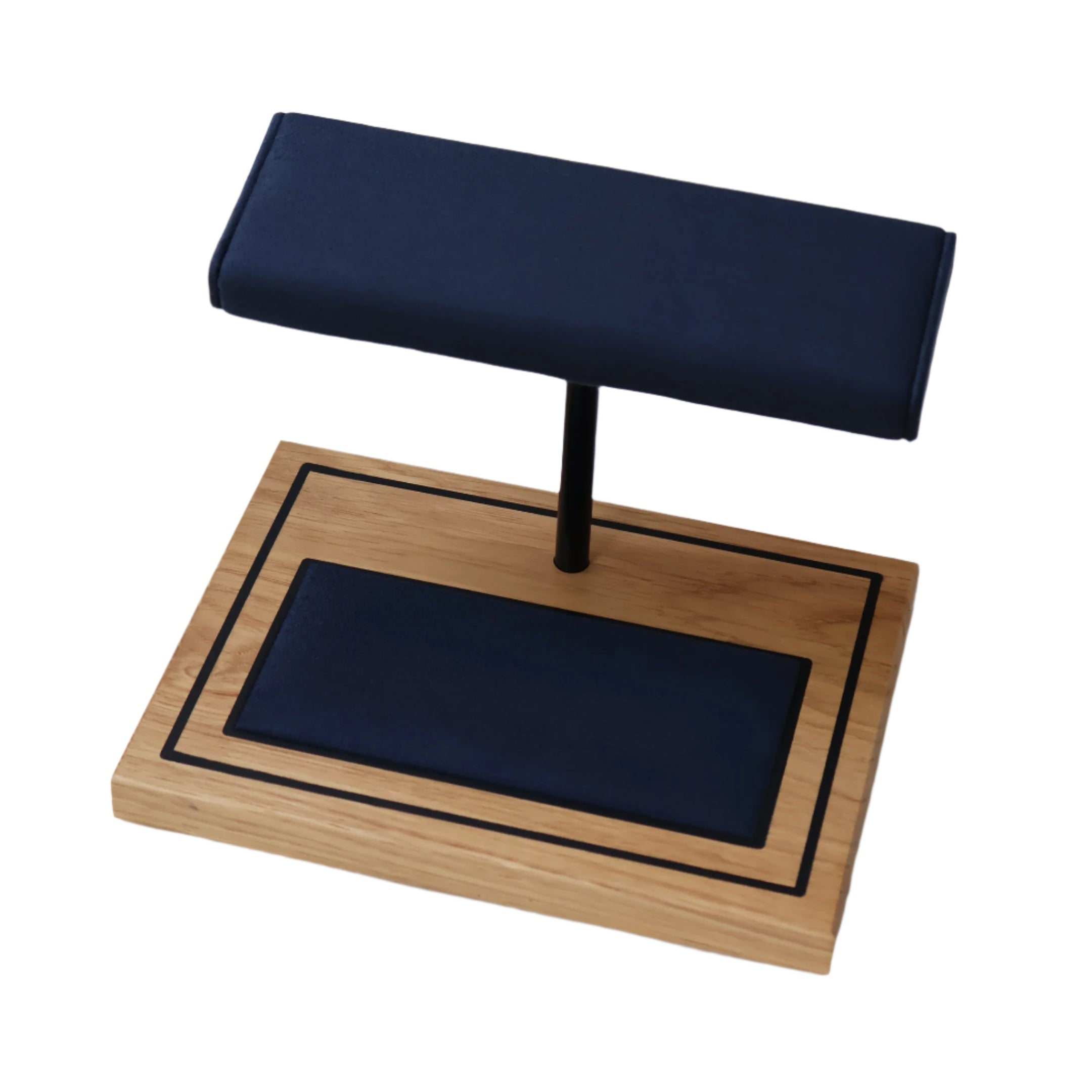 The Foxton Watch Stand MKII - Marine Blue & European White Oak