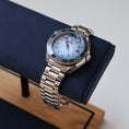 Load image into Gallery viewer, The Foxton Watch Stand MKII - Marine Blue & European White Oak
