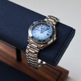 Load image into Gallery viewer, The Foxton Watch Stand MKII - Marine Blue & American Black Walnut
