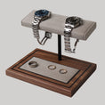 Load image into Gallery viewer, The Foxton Watch Stand MKII - Stone Grey & American Black Walnut
