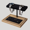 Load image into Gallery viewer, The Foxton Watch Stand MKII - Charbon Black & European White Oak
