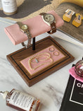 Load image into Gallery viewer, The Foxton Watch Stand - Rose Pink & American Black Walnut
