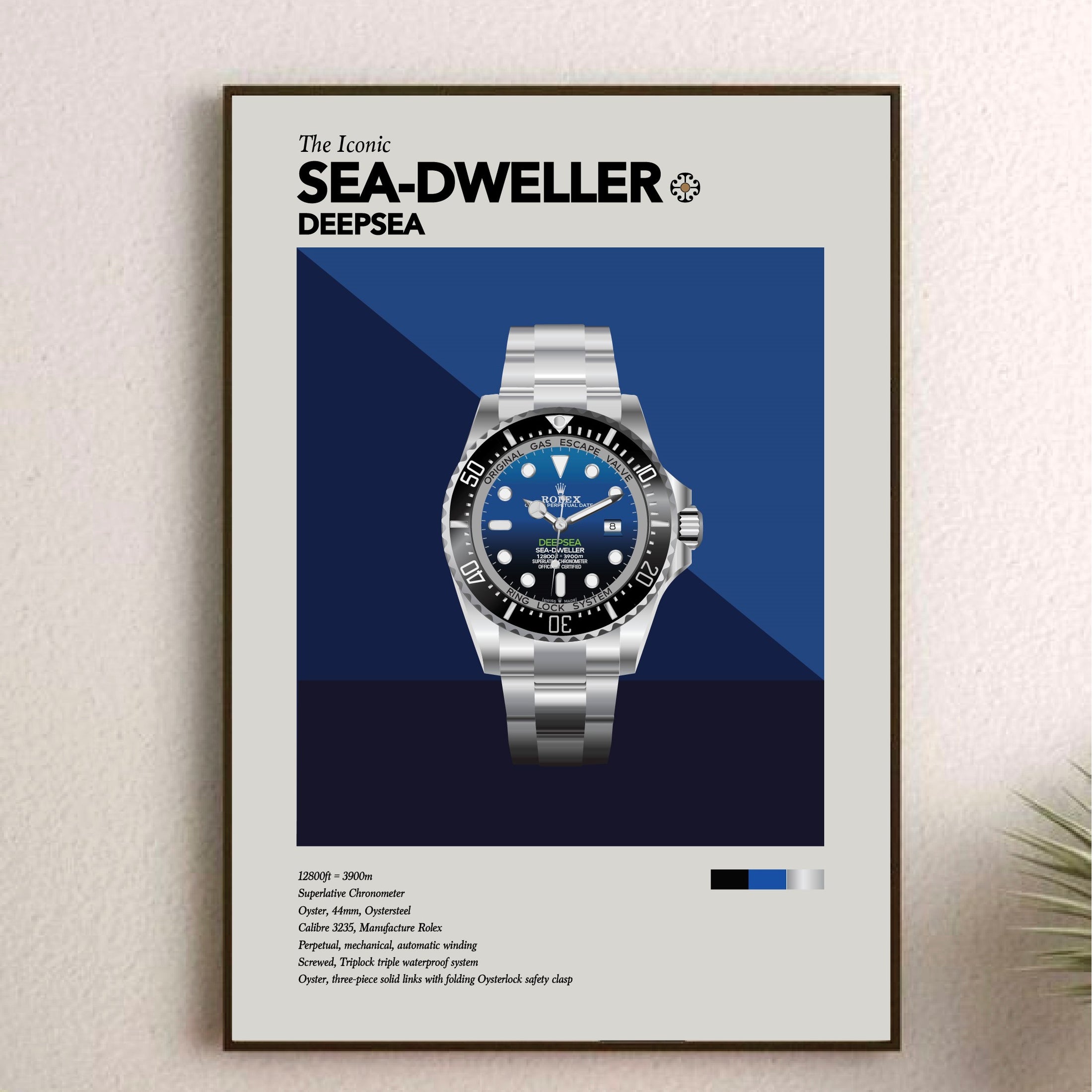 'The Iconic' Watch Print Series - Rolex Sea-Dweller Deepsea