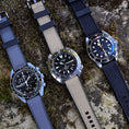 Load image into Gallery viewer, The Saltburn Sailcloth Watch Strap - Grey / Black
