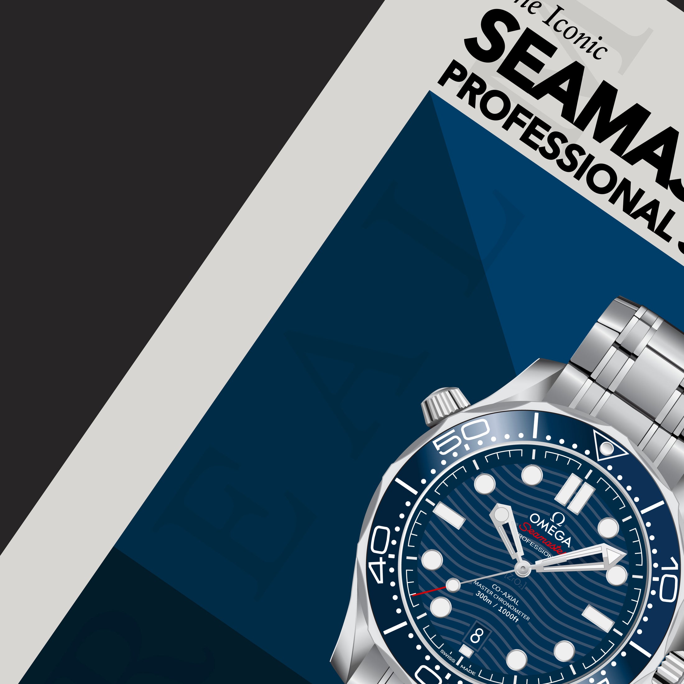 The Iconic' Watch Print Series Omega Seamaster Professional 300