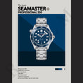 Load image into Gallery viewer, 'The Iconic' Watch Print Series - Omega Seamaster Professional 300 - Blue Dial
