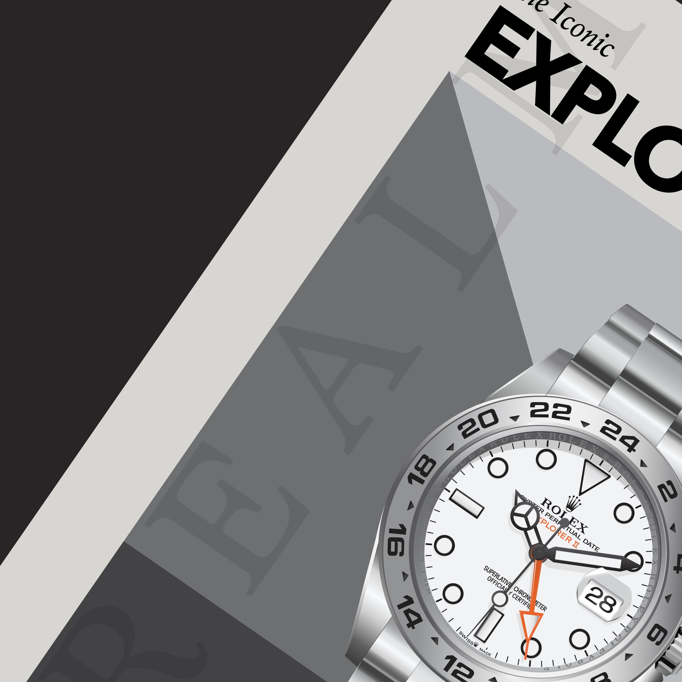 'The Iconic' Watch Print Series - Rolex Explorer II - Polar Dial