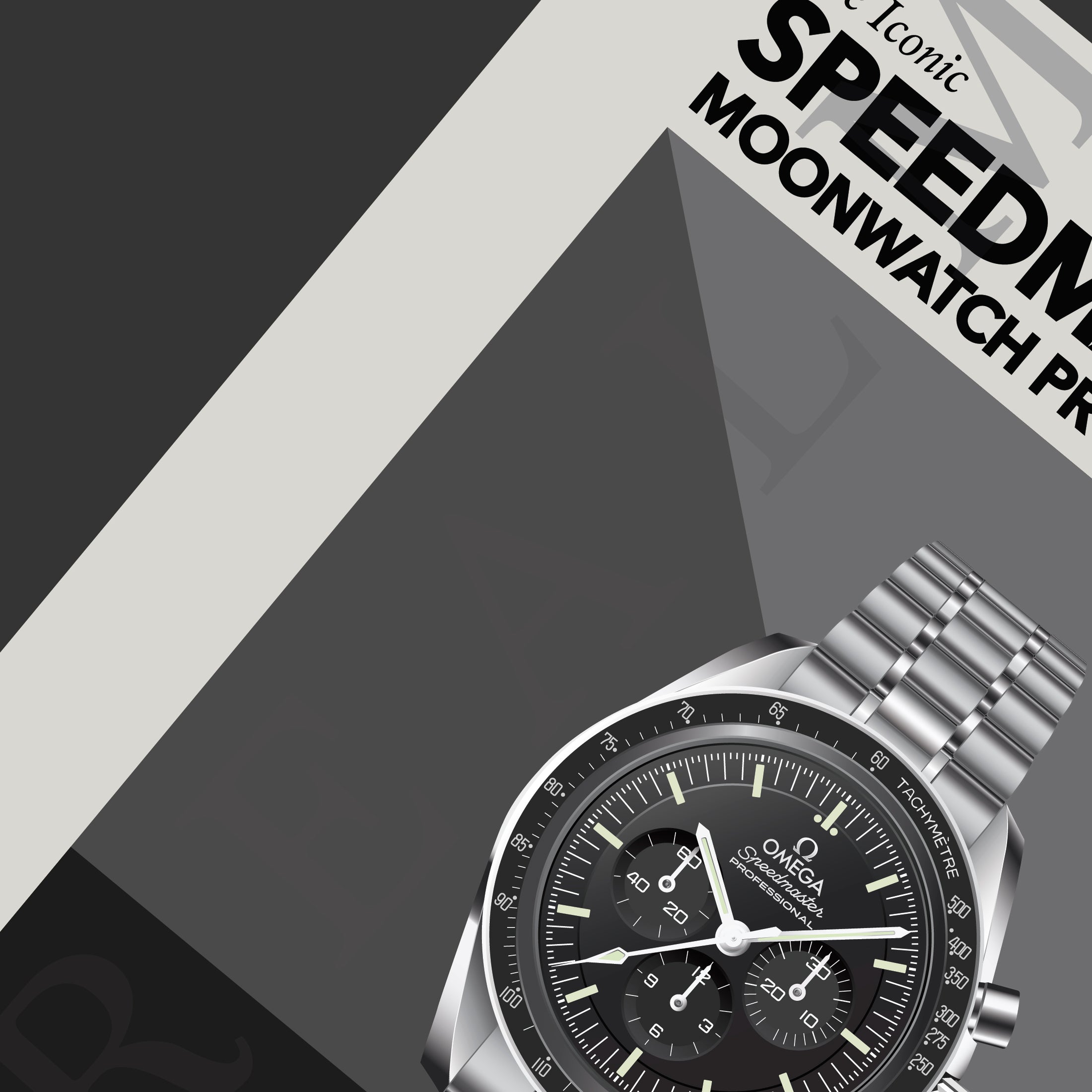 'The Iconic' Watch Print Series - Omega Speedmaster Moonwatch Professional