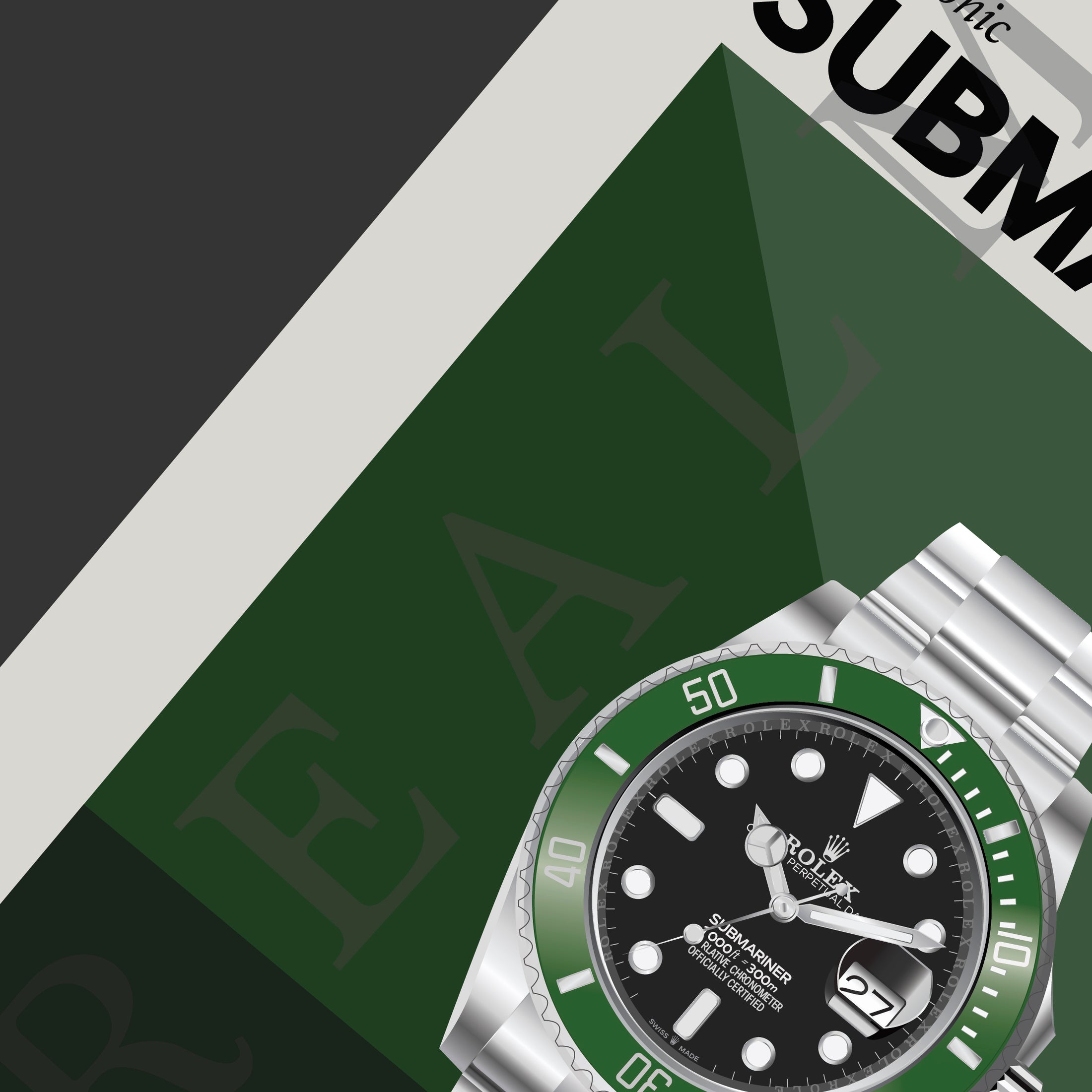 'The Iconic' Watch Print Series - Rolex Submariner, Kermit MK2